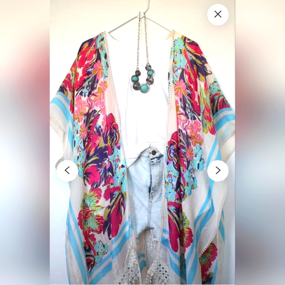 NWT Comfylux Bohemian Duster free size Medium, large, XL, 2X
